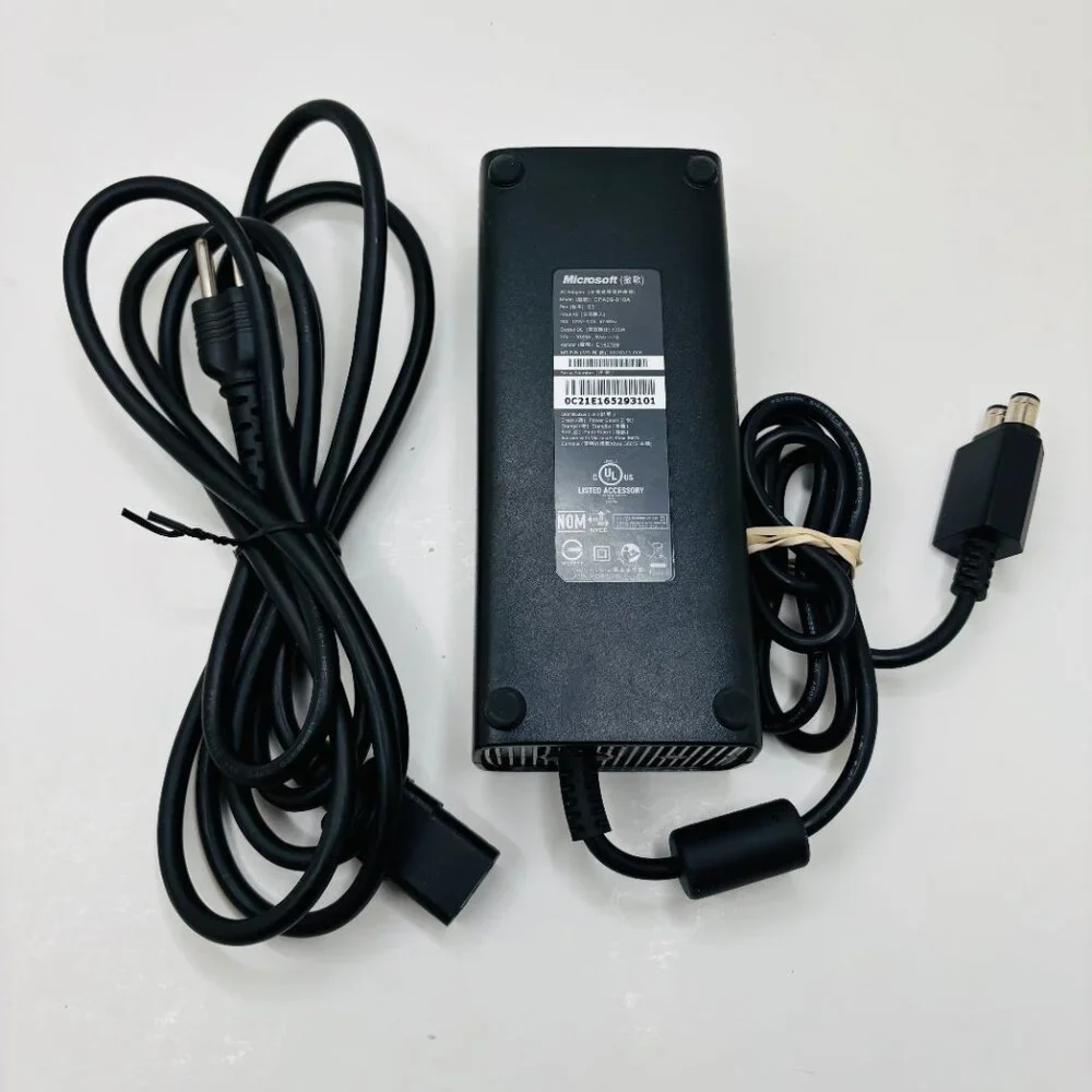 Microsoft Xbox 360 Slim 135W Original Power Supply AC Adapter Charger Cable